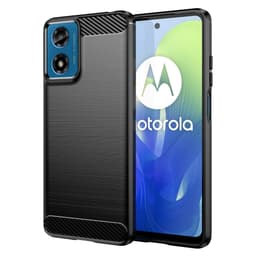 SKALO Motorola Moto G04 Armor Carbon Stöttåligt TPU-skal - Svart
