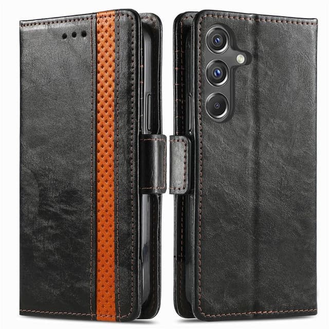 SKALO Samsung A15 5G 002 Series CASENEO Premium PU-læderpung - Sort