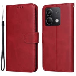 SKALO Xiaomi Redmi Note 13 5G PU-Läder Plånboksfodral - Röd