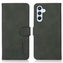 SKALO Samsung A25 5G KHAZNEH Plånboksfodral i PU-Läder - Grön