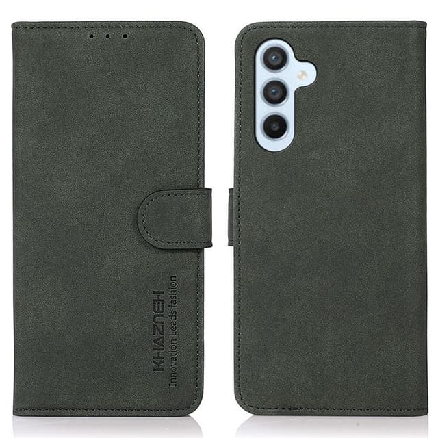 SKALO Samsung A25 5G KHAZNEH Plånboksfodral i PU-Läder - Grön