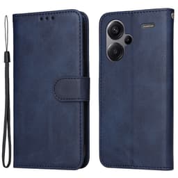 SKALO Xiaomi Redmi Note 13 Pro+ PU-nahkainen Lompakkokotelo - Sininen