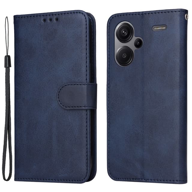 SKALO Xiaomi Redmi Note 13 Pro+ PU-nahkainen Lompakkokotelo - Sininen