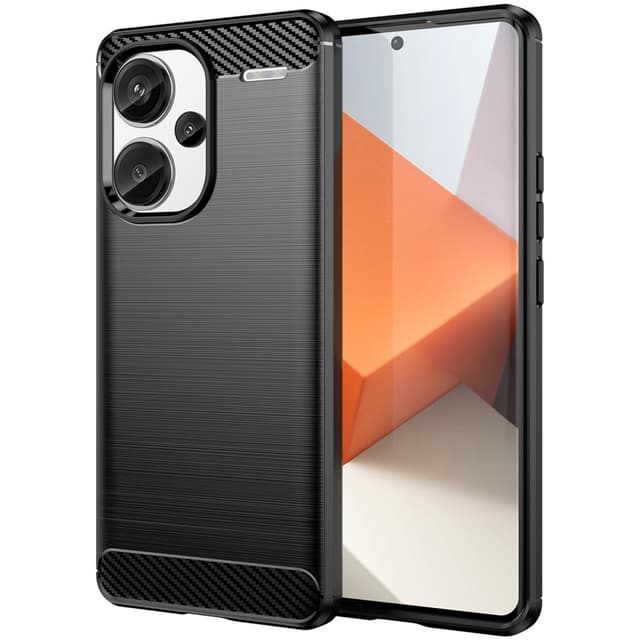 SKALO Xiaomi Redmi Note 13 Pro+ Armor Carbon Stöttåligt TPU-skal - Svart