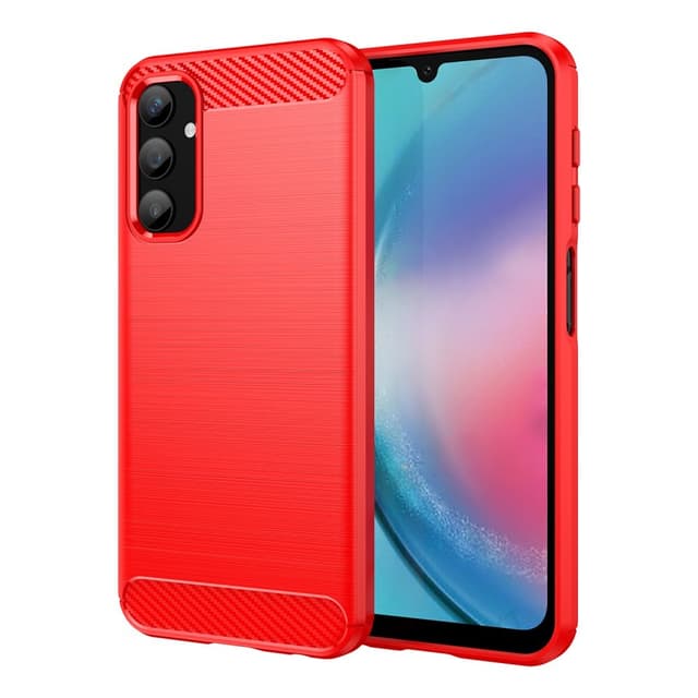 SKALO Samsung A25 5G Armor Carbon Stöttåligt TPU-skal - Röd