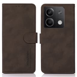 SKALO Xiaomi Redmi Note 13 5G KHAZNEH Lompakkokotelo PU-nahasta - Ruskea
