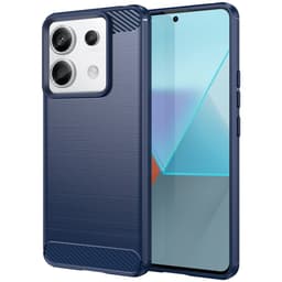 SKALO Xiaomi Redmi Note 13 Pro 5G Armor Carbon Iskunkestävä TPU suojakuori - Sininen