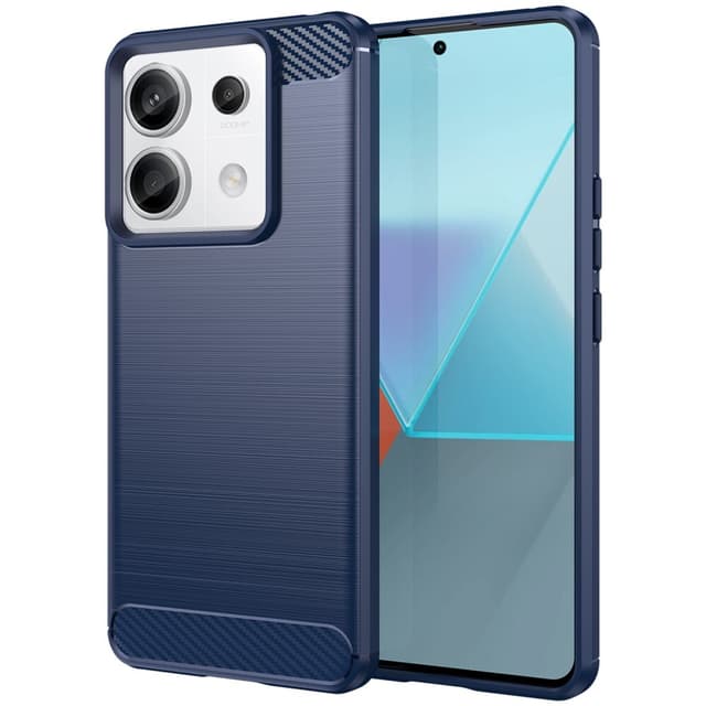 SKALO Xiaomi Redmi Note 13 Pro 5G Armor Carbon Stødsikker TPU-cover - Blå