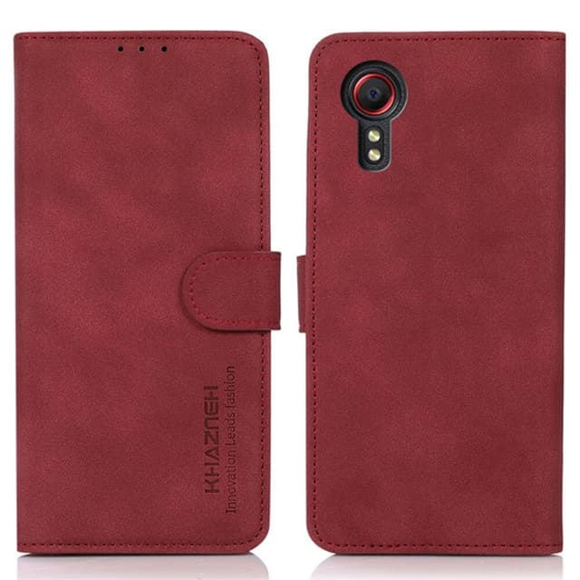 SKALO Samsung Xcover 7 KHAZNEH Plånboksfodral i PU-Läder - Röd