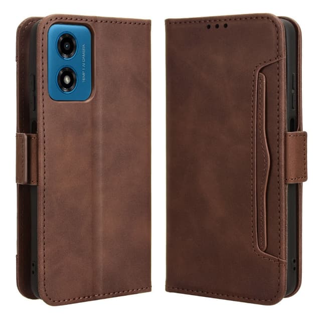 SKALO Motorola Moto G04 6-FACK Plånboksfodral - Brun