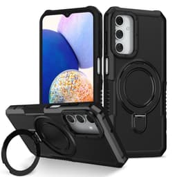 SKALO Samsung A15 4G Armor Hybrid metal ring cover - Sort
