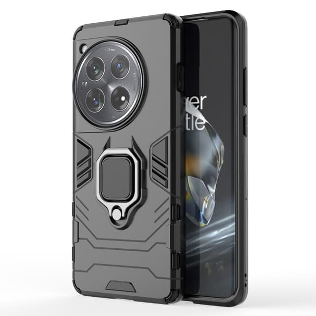 SKALO OnePlus 12 5G Armor Hybrid Metallring skal - Svart