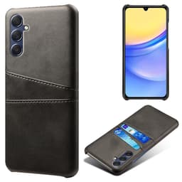 SKALO Samsung A15 5G PU Läder Skal med Korthållare/Plånbok - Svart