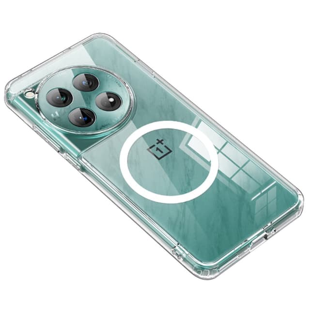 SKALO OnePlus 12 5G TPU Hybrid Magnetring Skal - Transparent