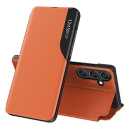SKALO Samsung A15 4G Clear View Window Case - Oranssi