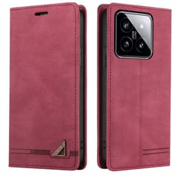 SKALO Xiaomi 14 5G GQ.UTROBE Pungetui i PU-læder - Rød
