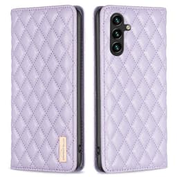 SKALO Samsung A15 4G BINFEN COLOR Big Wallet Quilted Flip Cover - Lilla
