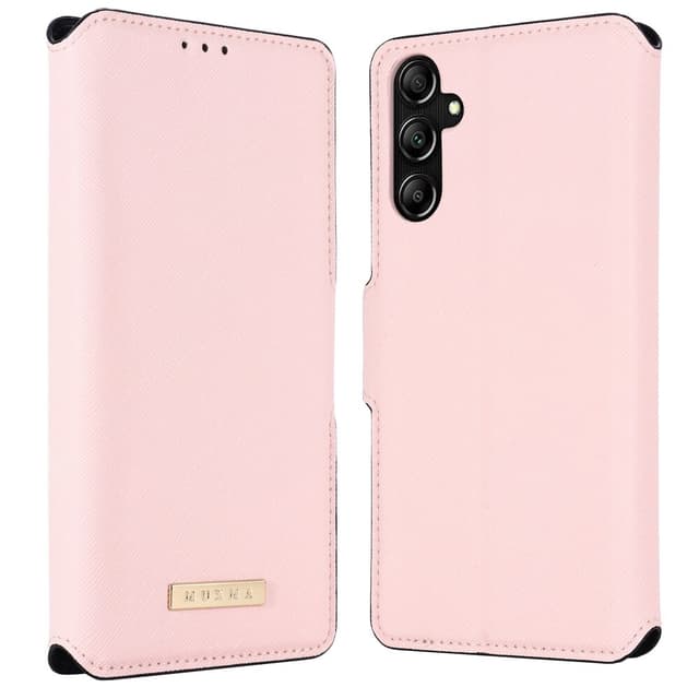 SKALO Samsung A25 5G MUXMA Saffiano PU-Läder Plånboksfodral - Rosa