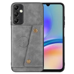 SKALO Samsung A15 5G PU Läder Skal med Plånbok - Grå