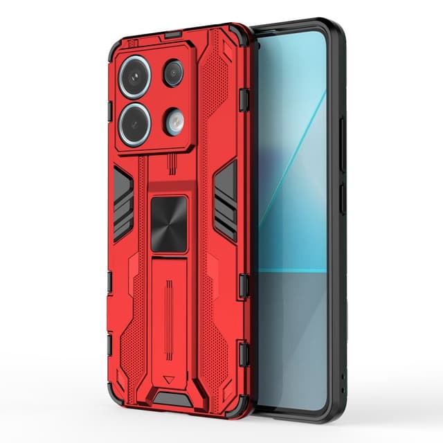SKALO Xiaomi Redmi Note 13 Pro 5G Hybrid BIBERCAS Cover - Rød