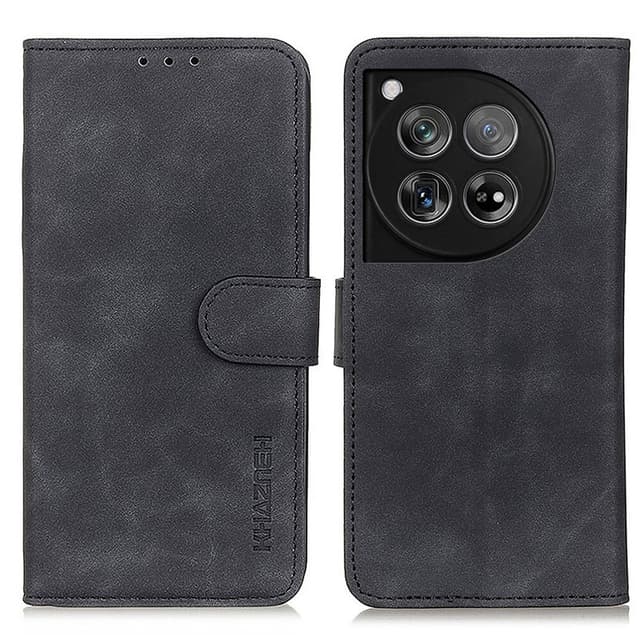SKALO OnePlus 12 5G KHAZNEH Pungetui i PU-læder - Sort