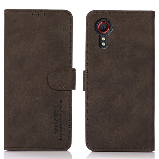 SKALO Samsung Xcover 7 KHAZNEH Plånboksfodral i PU-Läder - Brun