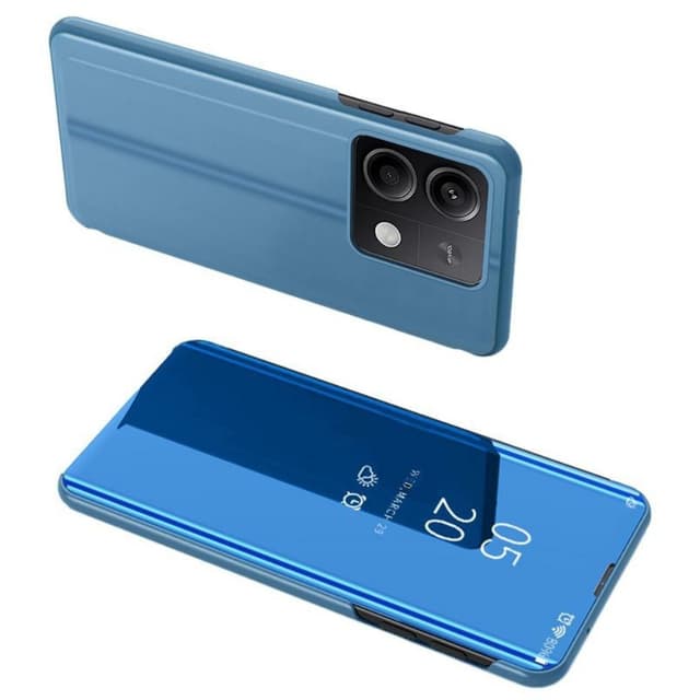SKALO Xiaomi Redmi Note 13 Pro 5G Clear View Mirror Etui - Blå