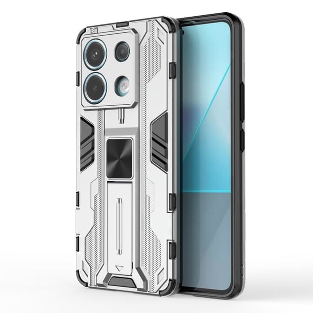 SKALO Xiaomi Redmi Note 13 Pro 5G Hybrid BIBERCAS Cover - Sølv