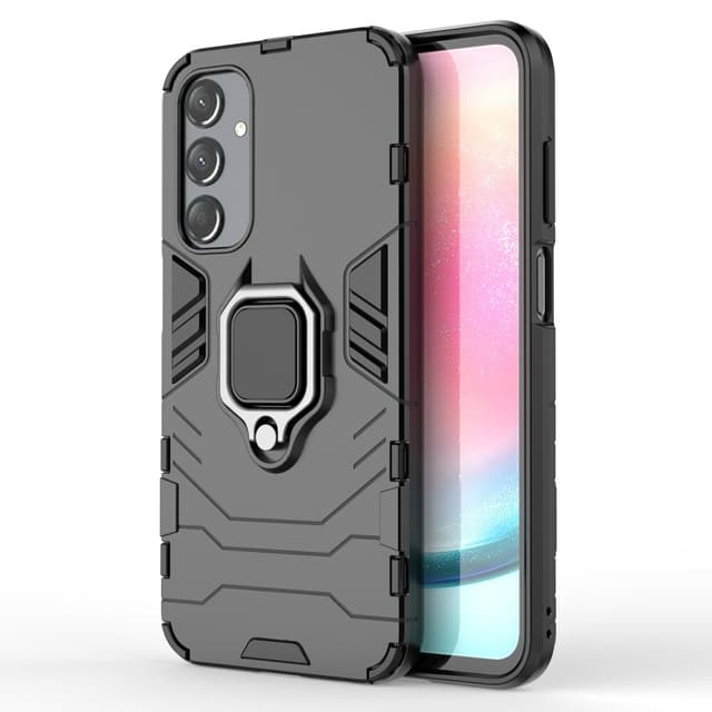 SKALO Samsung A25 5G Armor Hybrid Metallring skal - Svart