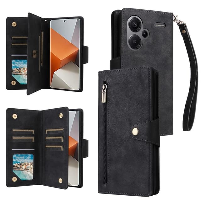 SKALO Xiaomi Redmi Note 13 Pro+ 10-RUM Flip Cover - Sort