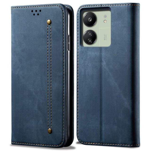 SKALO Xiaomi Redmi 13C 4G Jeans Lompakkokotelo - Sininen