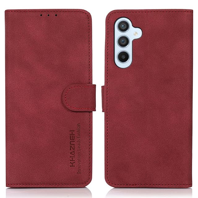 SKALO Samsung A25 5G KHAZNEH Plånboksfodral i PU-Läder - Röd