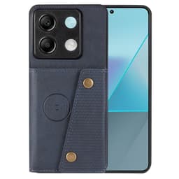 SKALO Xiaomi Redmi Note 13 Pro 5G PU-læder Cover med Pung - Blå