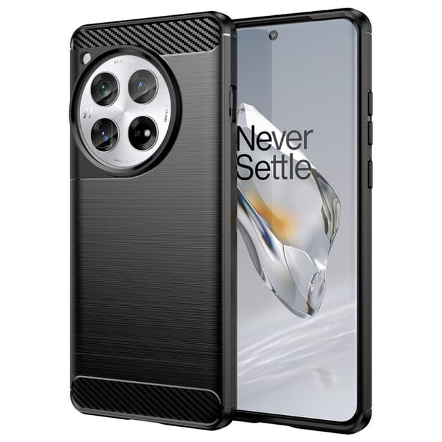 SKALO OnePlus 12 5G Armor Carbon Stöttåligt TPU-skal - Svart