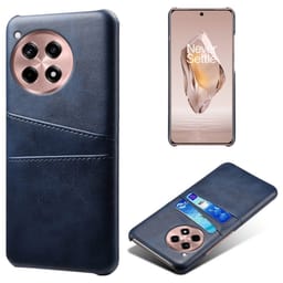 SKALO OnePlus 12R 5G PU Läder Skal med Korthållare/Plånbok - Blå