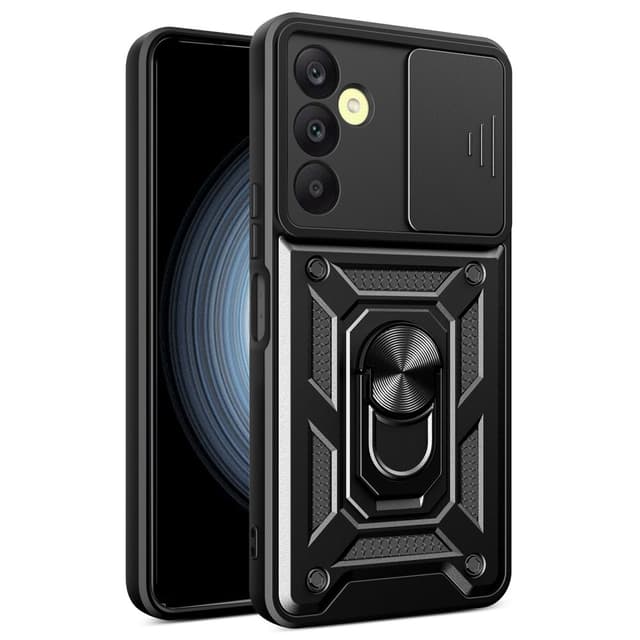 SKALO Samsung A25 5G Armor Hybrid Metallring Kameraslider - Svart
