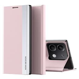 SKALO Xiaomi Redmi Note 13 Pro 5G Ultraslim PU nahkakotelo - Pinkki