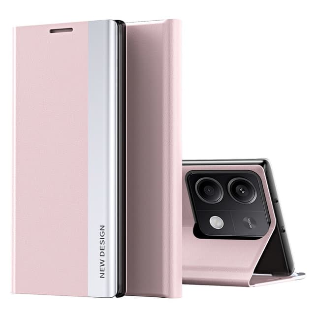 SKALO Xiaomi Redmi Note 13 Pro 5G Ultraslim PU nahkakotelo - Pinkki