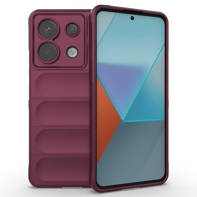 SKALO Xiaomi Redmi Note 13 Pro 5G Puffer Bumper TPU-Skal - Vinröd