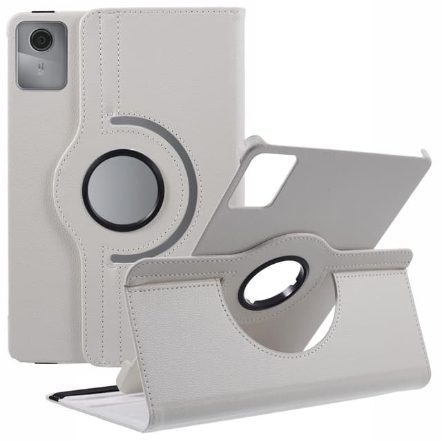 SKALO Lenovo Tab M11 360 Litchi Flip Cover - Hvid