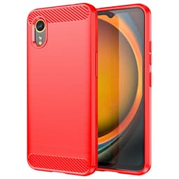 SKALO Samsung Xcover 7 Armor Carbon Stødsikker TPU-cover - Rød