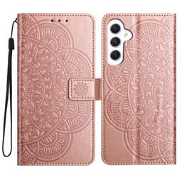 SKALO Samsung A15 5G Mandala Plånboksfodral - Roséguld