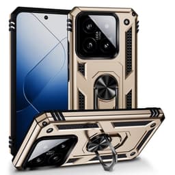 SKALO Xiaomi 14 5G Armor Hybridi metallirengas kuori - Kulta