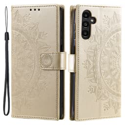 SKALO Samsung A15 4G Mandala Flip Cover - Guld