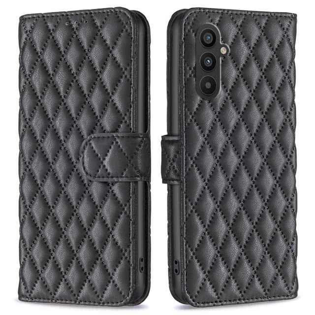 SKALO Samsung A25 5G BINFEN COLOR Quiltat Plånbok - Svart