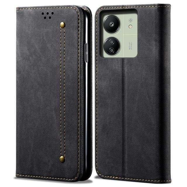 SKALO Xiaomi Redmi 13C 4G Jeans Flip Cover - Sort