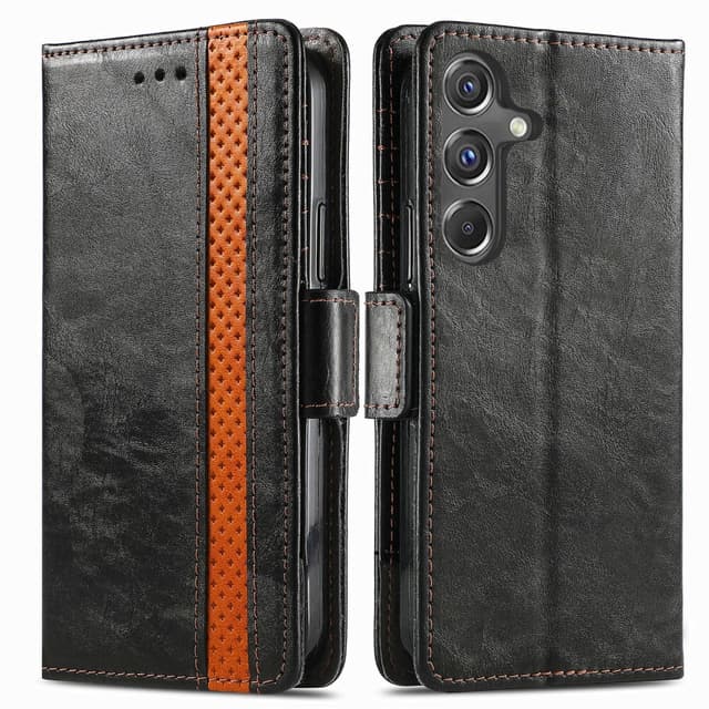 SKALO Samsung A15 4G CASENEO 002 Series Premium PU-Läder Plånbok - Svart