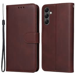 SKALO Samsung A25 5G PU-Läder Plånboksfodral - Brun