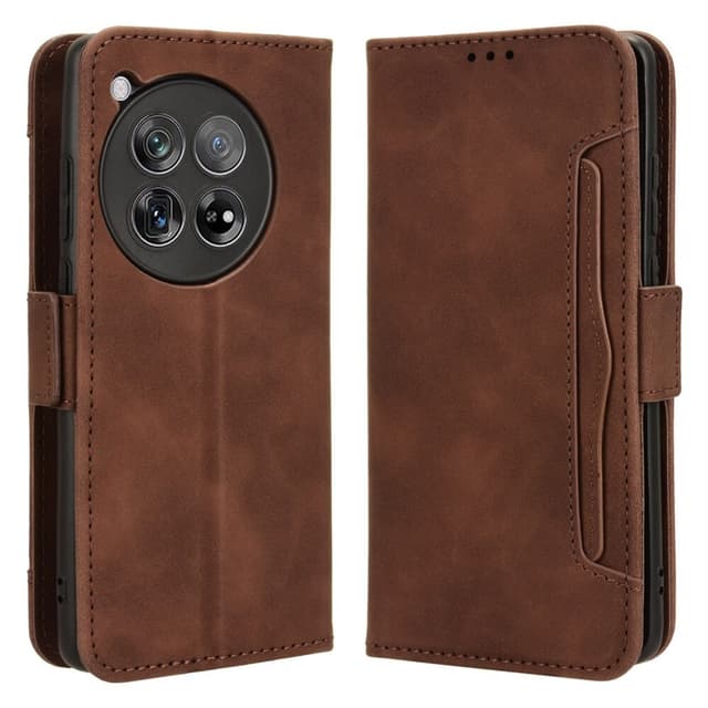 SKALO OnePlus 12R 5G 6-lokeroa Lompakkokotelo - Ruskea