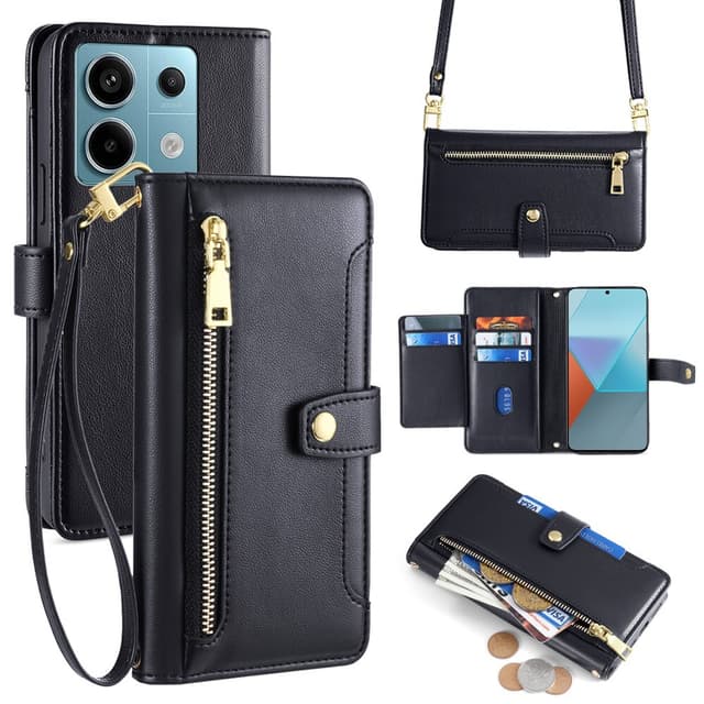 SKALO Xiaomi Redmi Note 13 Pro 5G Evelope Clutch 8-Fack - Svart